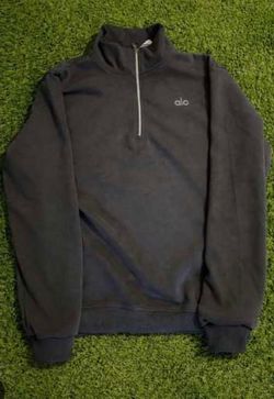 Alo quarter zip black size small