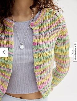 UO Celin Flower-Button Cardigan