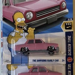New 2026 Hot Wheels HW SCREEN TIME 3/10 The Simpsons Family Car  Pink ×2 108/250 🔥🔥🔥