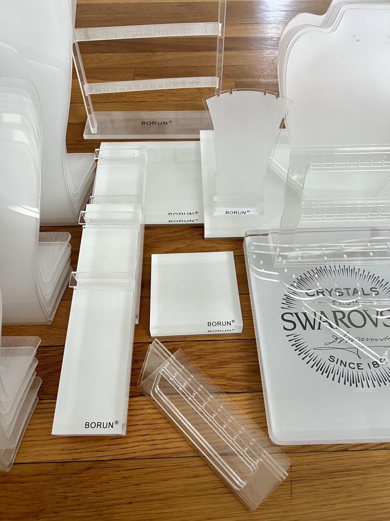 Clear Acrylic Jewelers Display Lot.