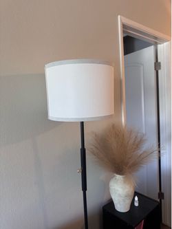 Beige cream white floor lamp