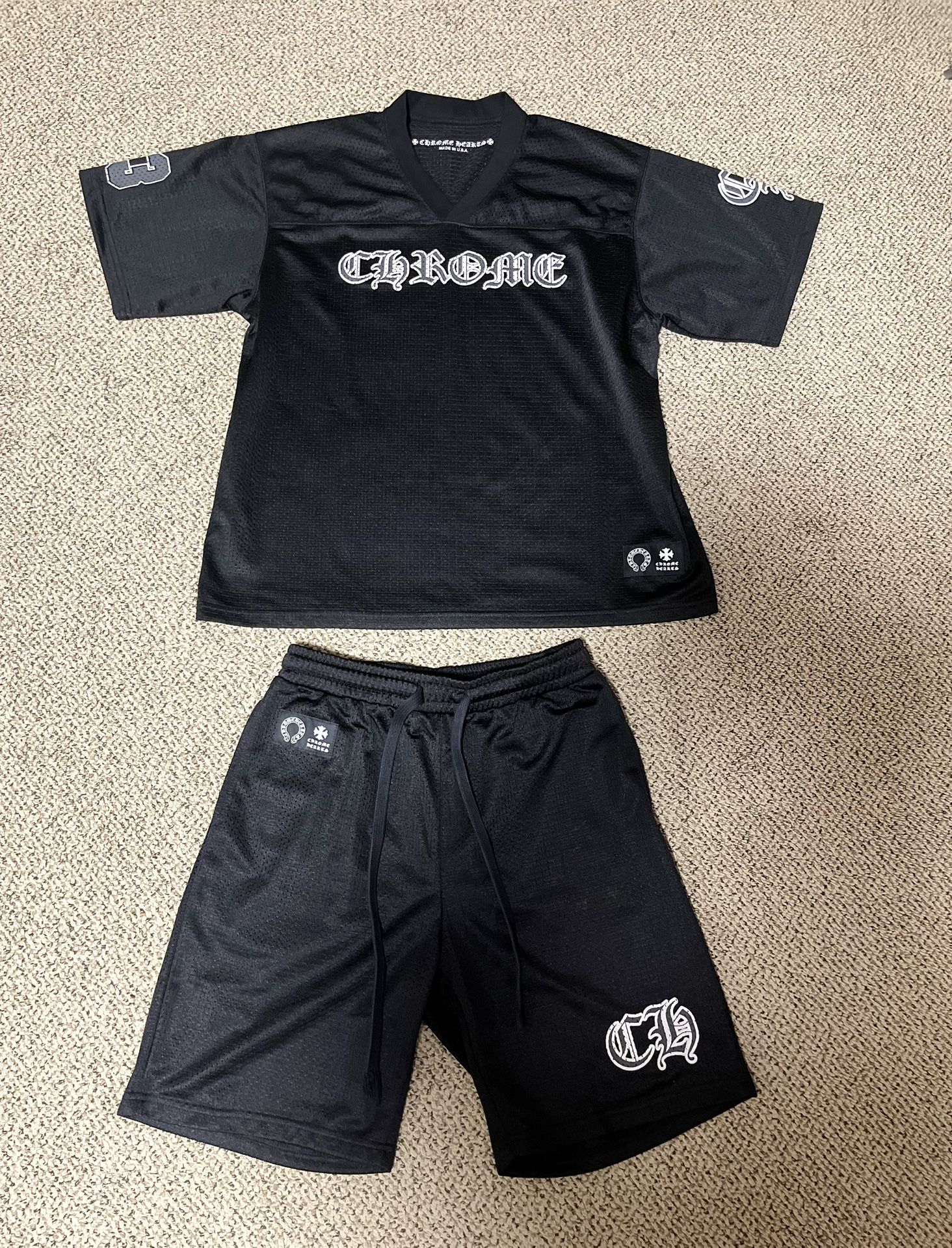 Chrome Hearts Black Jersey Set 