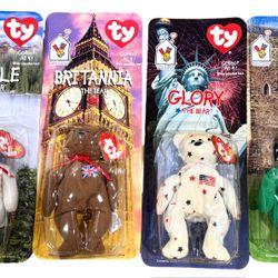  TY RARE VINTAGE MINI BEANIE BABIES SET OF 4 MCDONALDS 