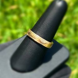 Vintage Benchmark Jewelry 14k solid yellow gold band ring size 9.00