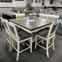 7PC Counter Height Dining Table Set 
