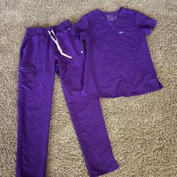 Figs Magic Purple Scrub Set XS