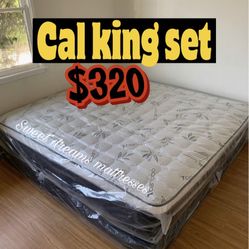 Cal King Size euro pillow top mattress Set ‼️