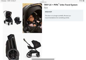 Nuna Triv LX PIPA urban Travel System NEW never opened