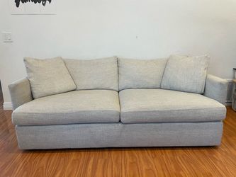 Crate and barrel lounge sofa & table