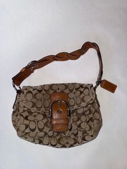 Vintage Y2K Coach Soho Signature Canvas Pocket Flap Bag 11862