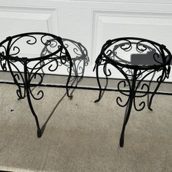 Wrought Iron Plant Holders 