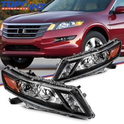 Pair for 2010-2011 Honda Accord Crosstour Headlight Assembly W/HID Xenon 3.5L