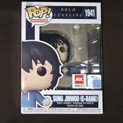 Funko Pop Sung Jinwoo E Rank #1941 Solo Leveling AX Anime Expo LE Sticker 2025