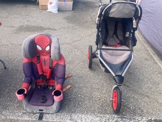 Bob Jogging stroller/Spiderman car seat