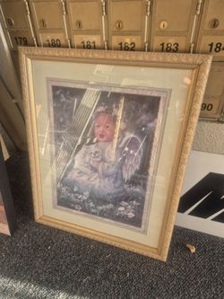 Framed Angel Baby Art Print
