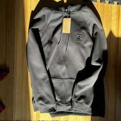 Burberry Black Zip Up Hoodie Original Burberry Print Interior 