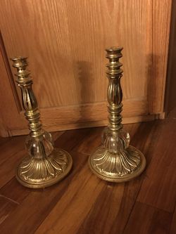 Pair of candle holders