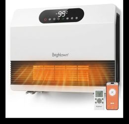 Brightown Smart Wall Heater, 1500W Electic Space Heaters for Indoor Use Remote Control/APP, Wifi, 5 Heating Modes, ECO Mode, Child Lock, Works with Al