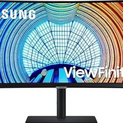 SAMSUNG 34” ViewFinity S6 Series 4K UHD High Resolution Monitor, IPS Panel, 100Hz, HDR 10, Height Adjustable Stand, LS34A650UBNXGO, Black