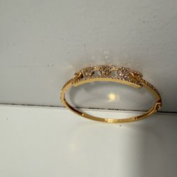 One Gram Gold Plated Zircon Bracelet 