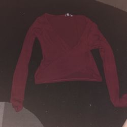 Burgundy Crop Top