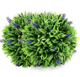 2 pieces artificial plant topiary balls faux boxwood decorative balls with lavender