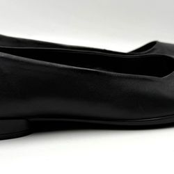 ECCO Women’s Black Leather Flats Size 8 / EU 39 – Comfort Ballet Work Shoes