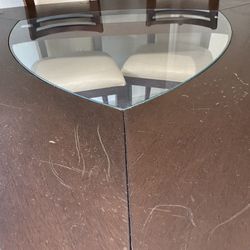 Dining table.  6 Chairs With new covers! 