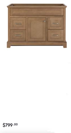 Style Selections Merrill 48-in Desert Beige Bathroom Vanity Base Cabinet without Top