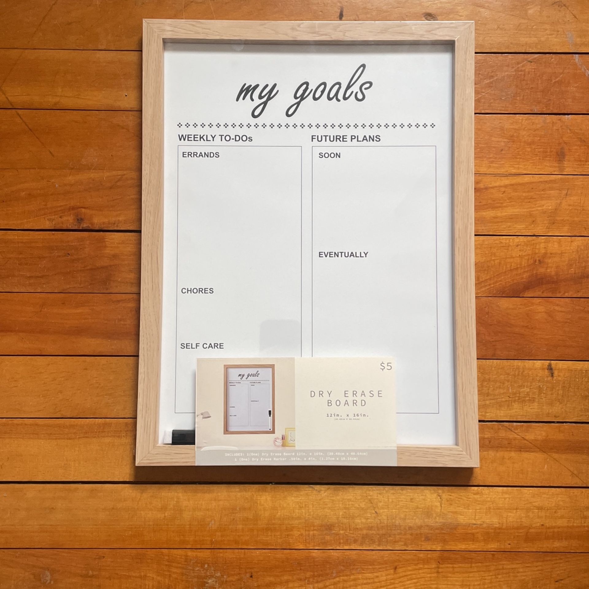 My Goals Dry Erase Board