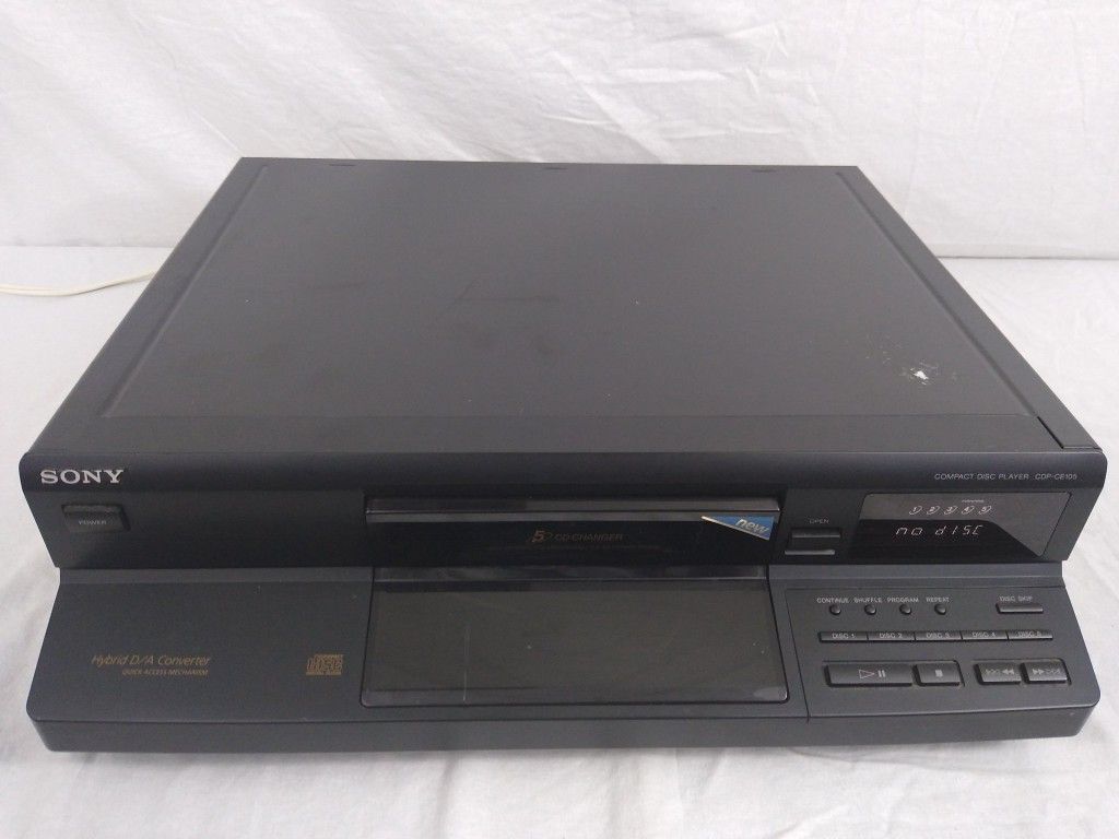 Sony 5 Disc Compact CD Player Changer CDP-CE105 No Remote