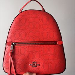 Coach Cherry Red Backpack