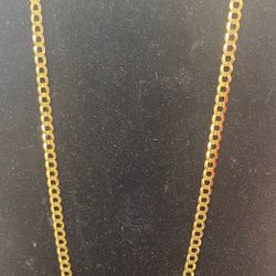14K Yellow Gold 20.5g Flat Solid Cuban 24" Chain