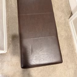 Leather Storage Ottoman For $25 