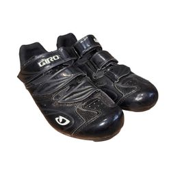 GIRO CYCLING SHOES WOMENS 38 BLACK ROAD BIKE SPD-SL CLEATS STRAP VELCRO AEGIS