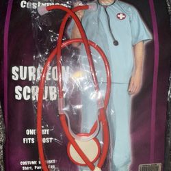 Adult One Size Fits Most Costume Surgeon Scrubs just $5 