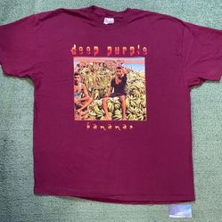 Vintage 2000s deep purple bananas tour tee
