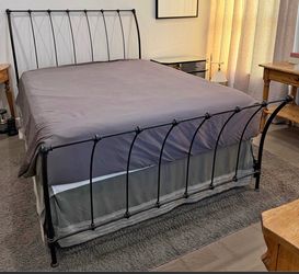 Vintage queen Iron bed frame
