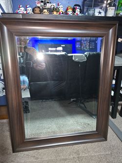 Wall Mirror Espresso 36" ×30"