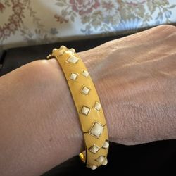 Vintage Juicy Couture Yellow/White Hinge  Bracelet