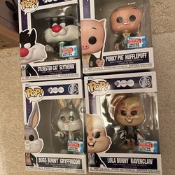 Funko Pop Convention Exclusive Set Of Harry Potter Looney Tunes 