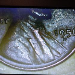 1956 D Wheat Penny Lincoln 1 Cent Coin Error Misprint Mis-Struck ‘D Touching 9’