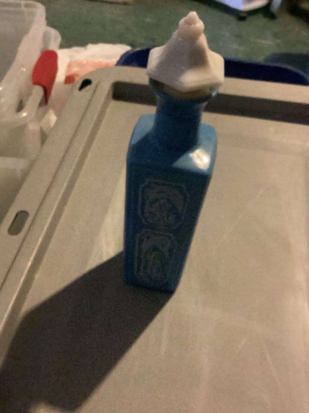 2 Collectible Blue Glass Bottle