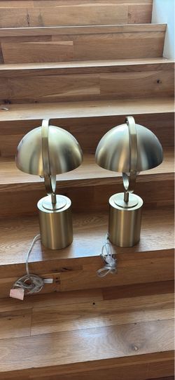 Atomic space age side table lamps! New