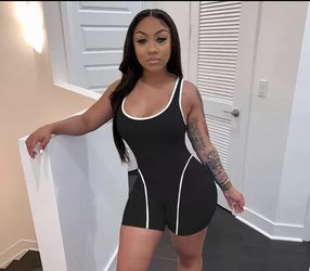 Black reflective bodysuit