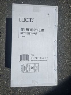 Lucid Gel Memory Foam Mattress Topper (2 inch)