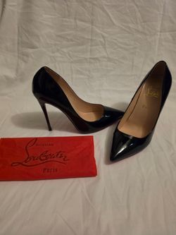Christian Louboutin La Pigalle Patent Black Leather Pumps