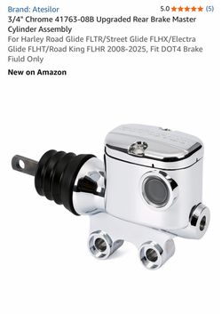 Atesilor Chrome Rear Brake Master Cylinder Assembly