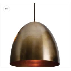 AFX Lighting BKNP16QB Brooklyn 1 Light 16 inch Antique Brass Pendant Ceiling Light