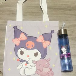 Koromi tote bag, and water bottle